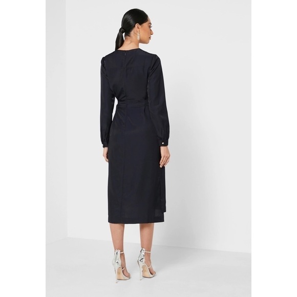 Ted Baker Aminna Belted Long Sleeve Dress in Navy Blue Sz. XXS Sz. 00  - BNWT - Picture 3 of 12